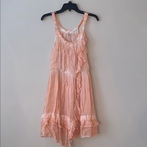 Free People peach tie dye dress